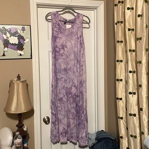 Kleen tie dye purple maxi dress size L